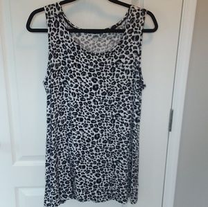 Logo Lori Goldstein Cheetah Tunic Tank Size L